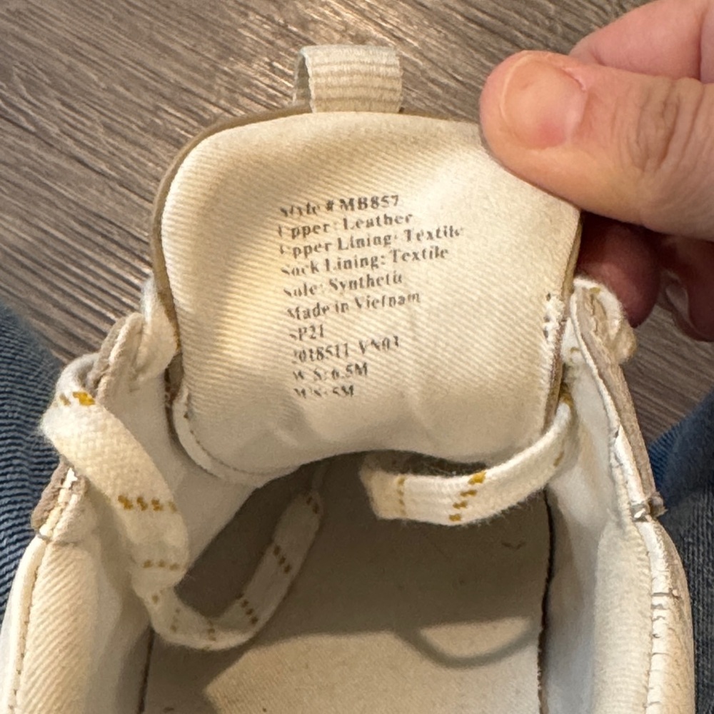 Madewell Kickoff Trainer Sneakers in Neutral Colorblock Leather Unisex W6.5, M 5 - Picture 10 of 11